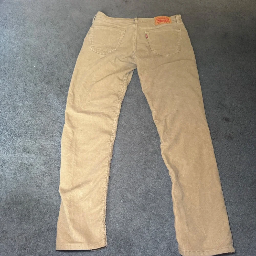 Levi's 511 Slim Fit Corduroy Pants Mens 34x32 Tan Khaki 5 Pocket Trousers